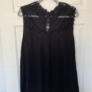 Torrid Size 2 black high neck lace sleeveless blouse